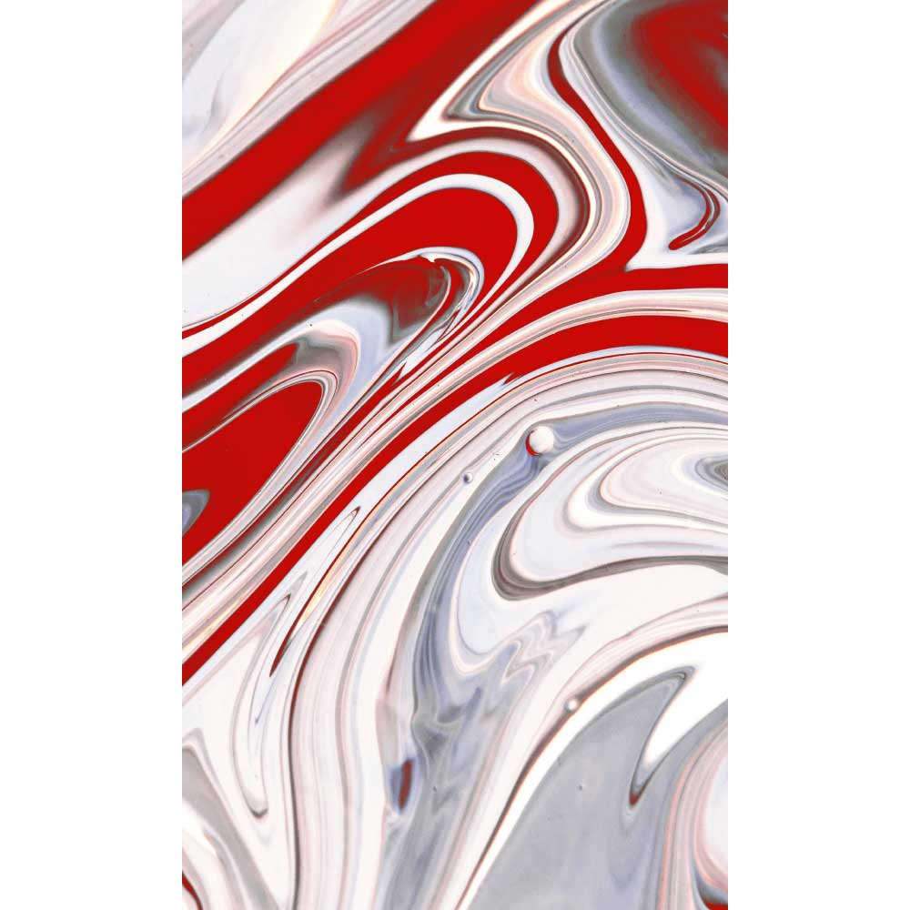 Gravura para Quadros Abstrato Linhas Circular Branco e Vermelho I - Afi11126