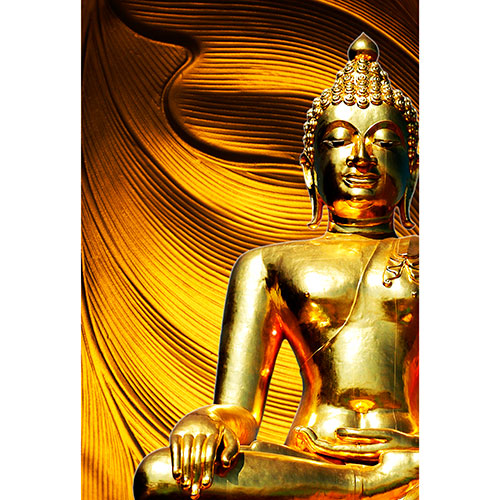 Gravura para Quadros Decorativo Esttua Buda Dourado - Afi17577
