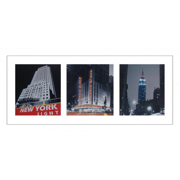 Gravura para Quadros New York Collage Cam7027 - 50x20 cm