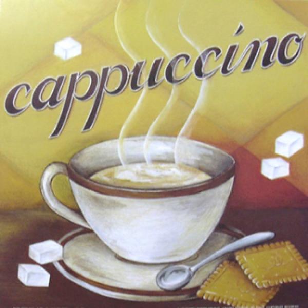 Gravura para Quadros Caf Capuccino - Ncn4069/2 - 20x20 Cm