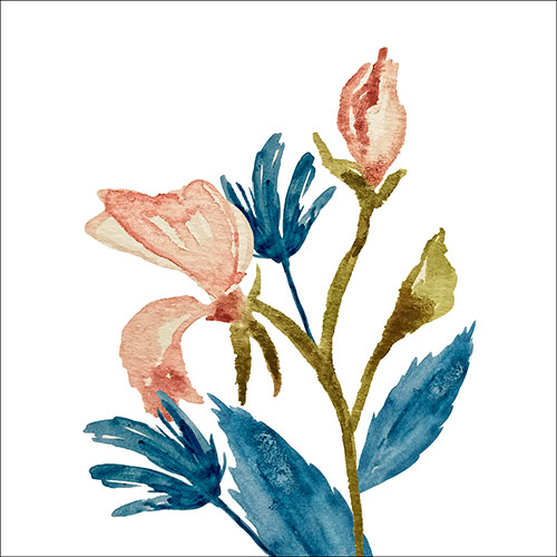 Gravura para Quadros Decorativo Pintura Floral I - Afi19570