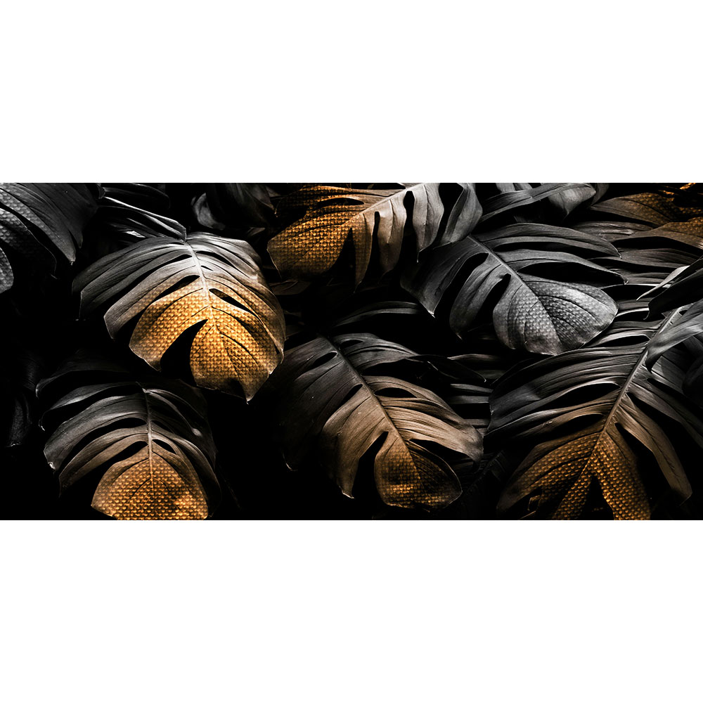 Gravura para Quadros Fotografia Noturna Folhas de Imb Traos Dourados - Afi16000