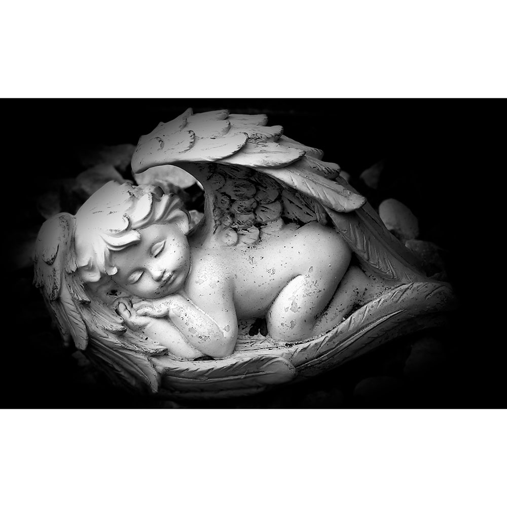 Gravura para Quadros Escultura Beb Anjo Dormindo - Afi13443