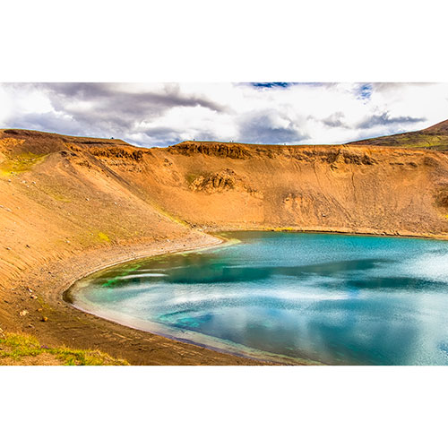 Gravura para Quadros Lago da Cratera do Vulco Na Islndia - Afi18668