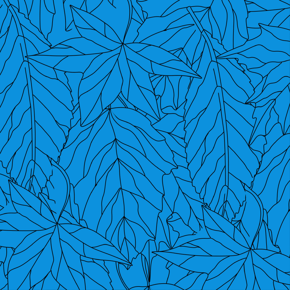 Gravura para Quadros Arte Folhas Azul - Afi11207