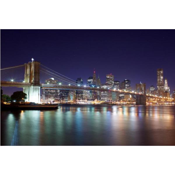 Gravura para Quadros Ponte de Brooklyn Noite - Afi2955