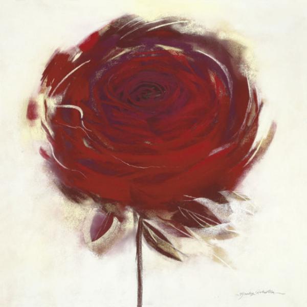Gravura para Quadros Painel Floral Rosa - 062044 - 60x60 Cm
