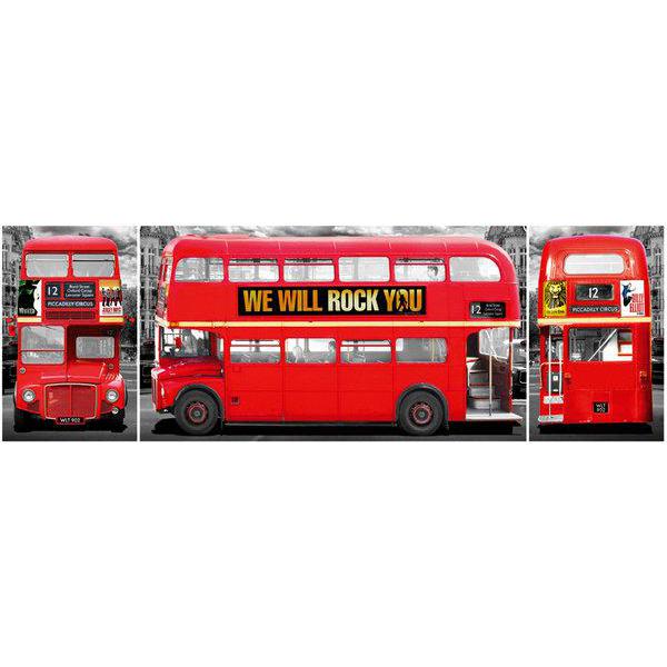 Gravura para Quadros Red Bus Londres Dp0418 - 158x53 Cm