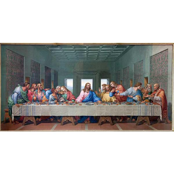 Gravura para Quadros Religioso Santa Ceia Jesus e Seus Discpulos - Sta-01 - 100x50 Cm