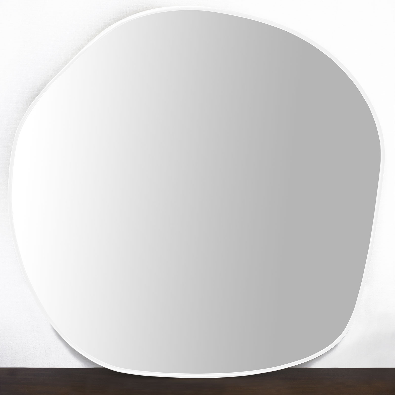 Moldura Orgnica Mdf Laqueada Branco Brilho para Espelhos Vrias Medidas