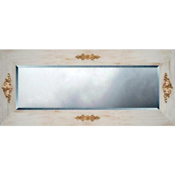 Moldura Decorativa Rstica Branca Arabescos para Espelhos -  ESP.041