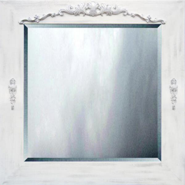 Moldura Decorativa Rstica Branca para Espelho - Esp.040