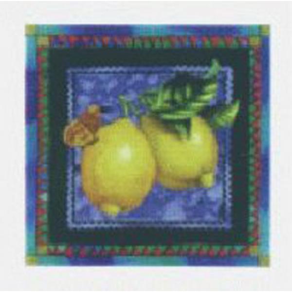 Gravura para Quadros Frutas Limes Amarelo Siciliano - Ncn3254-2 - 20x20 Cm