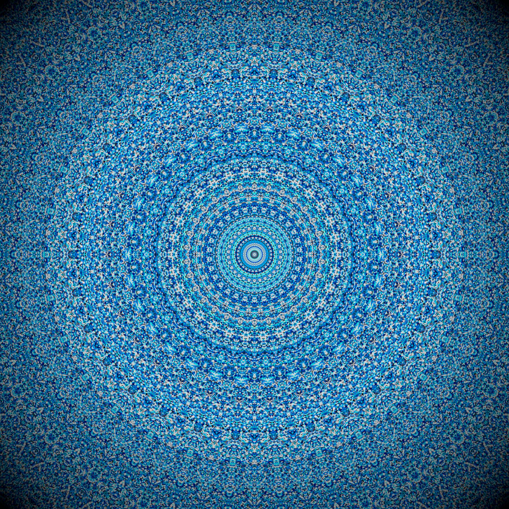 Gravura para Quadros Mandala Azul - Afi12371