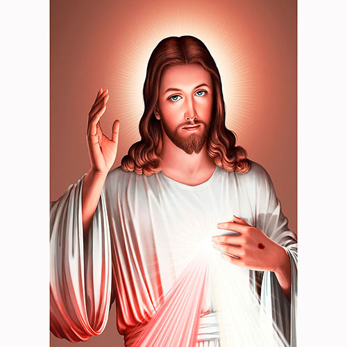 Tela para Quadros Religioso Retrato Jesus Misericordioso - Afic19175