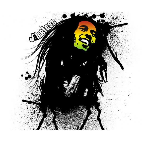 Impresso em Tela para Quadros Decorativos dolo Bob Marley - Afic4174 - 35x29 Cm