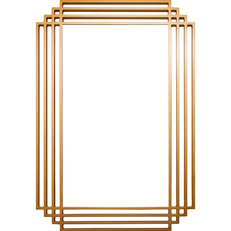 Moldura Grade Mdf Laqueada Dourado Brilho para Espelhos V�rias Medidas