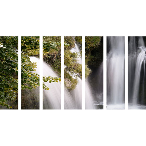 Gravura para Quadros Recortada Natureza Cachoeiras com Correntes de gua - Afi17742a - 240x120 Cm