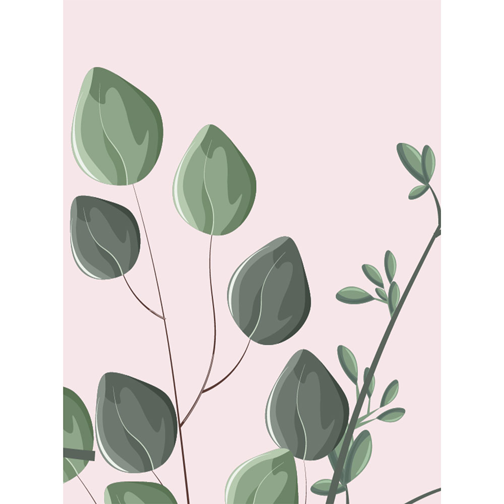 Gravura para Quadros Folhas Decorativas Verdes I - Afi12814
