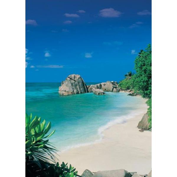 Gravura para Quadro Belissima Praia com guas Cristalinas - 60x90 Cm