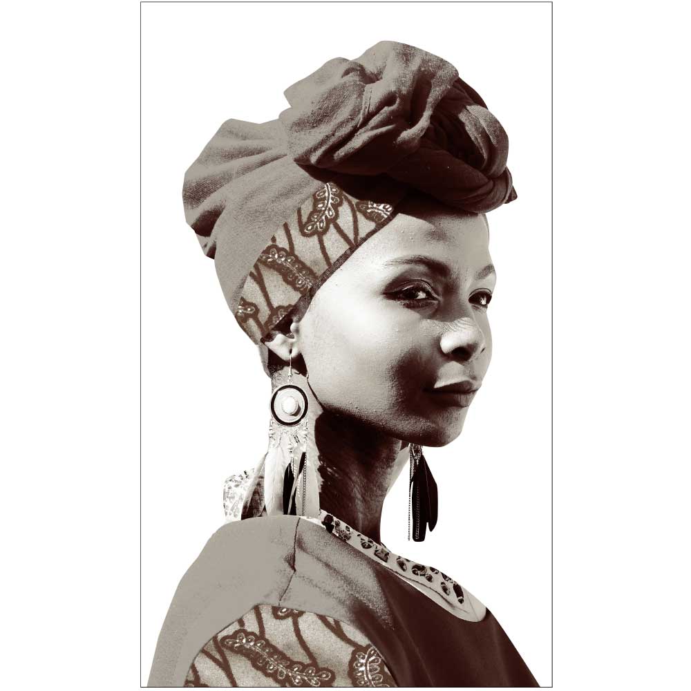 Gravura para Quadros Belssima Mulher Africana de Leno Charmoso - Afi9011