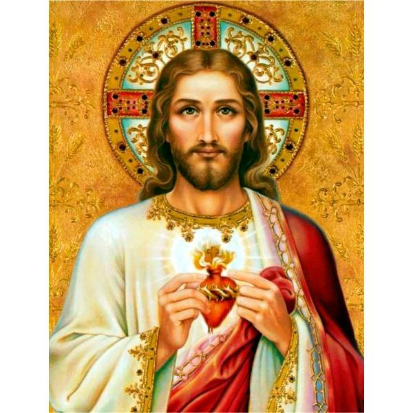 Gravura para Quadros Religioso Sagrado Corao de Jesus I - Afi5136 - 21x27 Cm