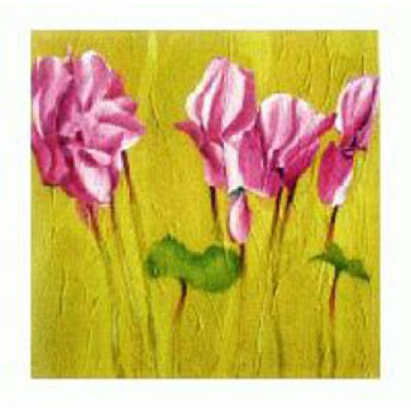 Gravura para Quadros Painel Flores de Ciclame - Ncn3538/2 - 25x25 Cm