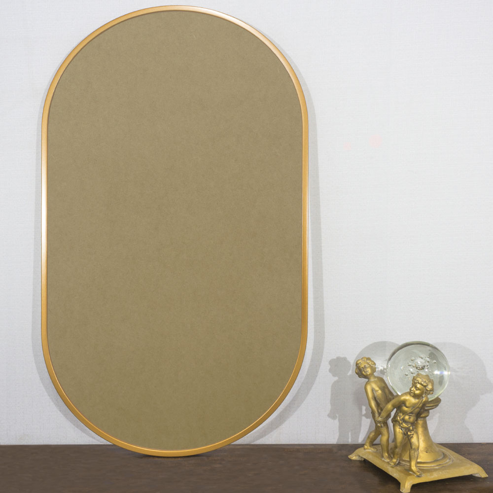 Moldura Arredondada MDF Laqueado Dourada Brilho Para Espelhos Várias Medidas