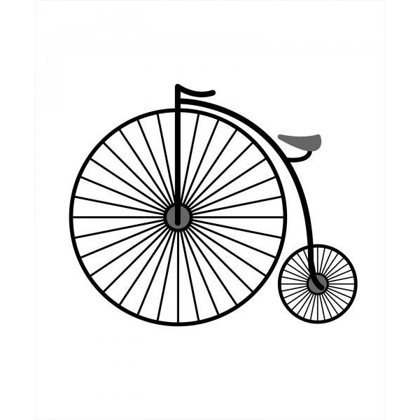 Gravura para Quadros Bicicleta Penny-farthing Preta - Afi4983
