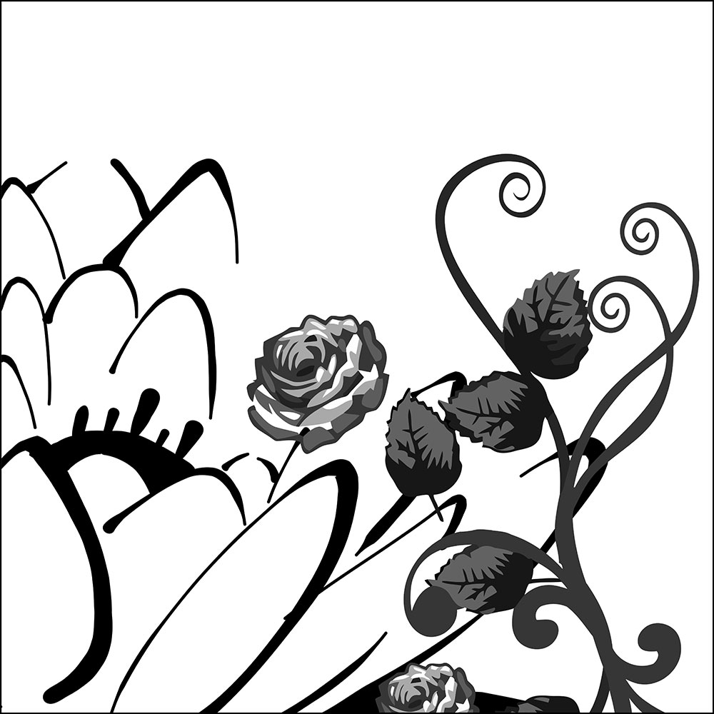 Tela para Quadros Floral Rosas Ilustrativas I - Afic13686