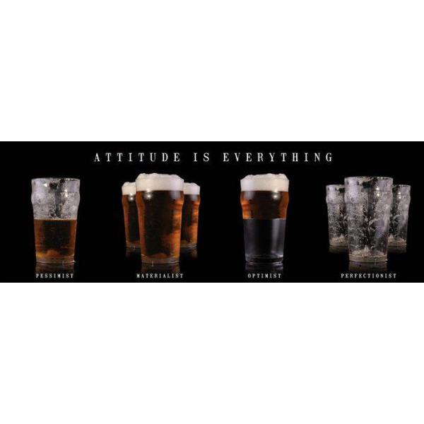 Gravura para Quadros Bebidas Attitude Is Everything - Mcpp60032 - 90x30 Cm