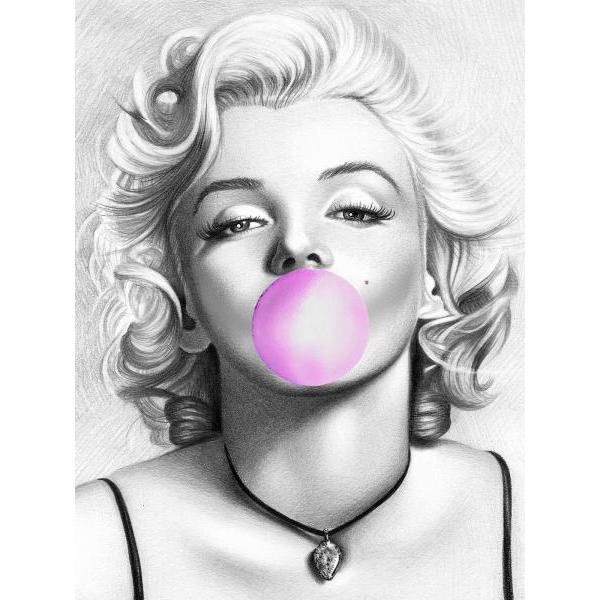 Impresso em Tela para Quadros Desenho Marilyn Monroe - Afic5133