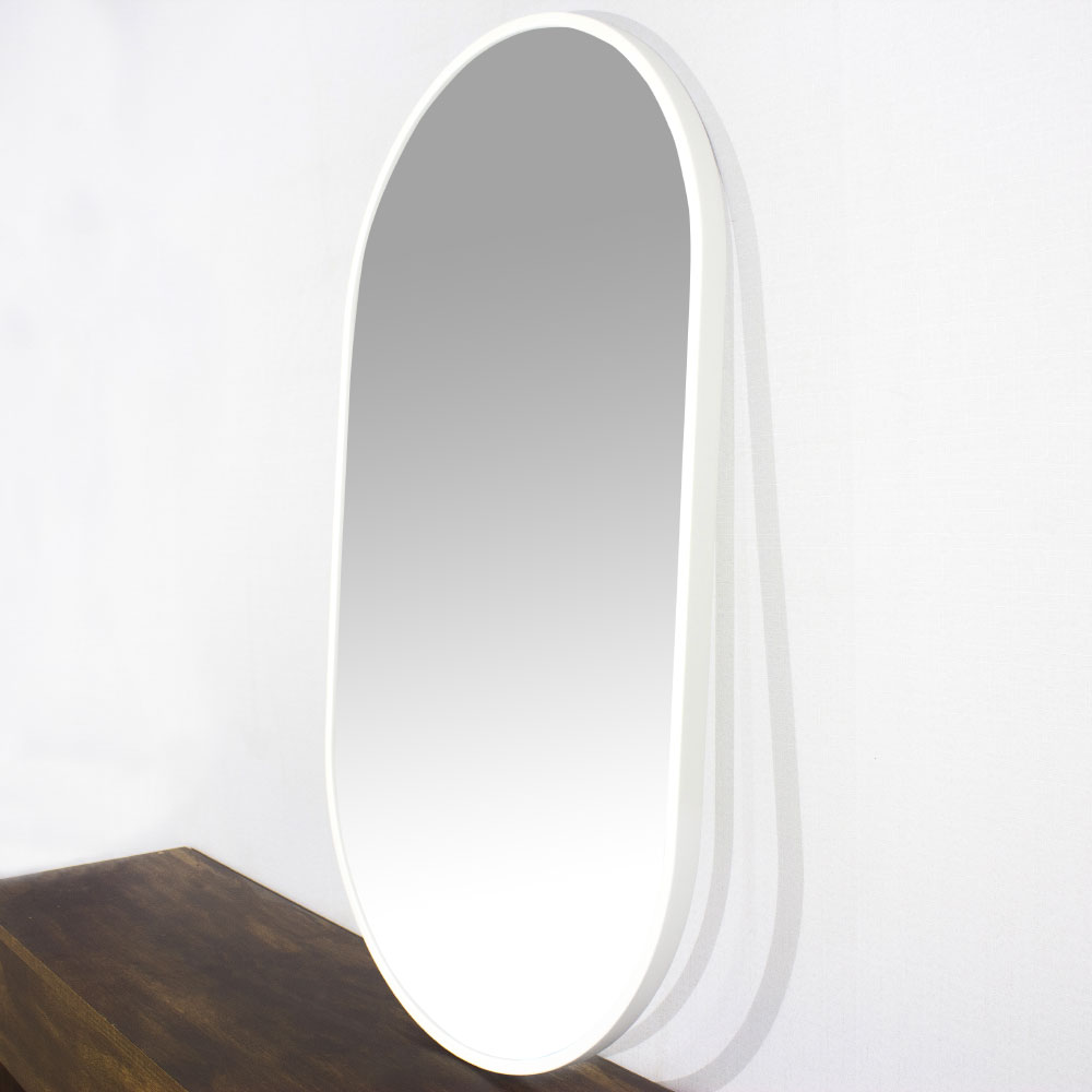 Moldura Arredondada MDF Laqueado Branco Brilho Para Espelhos V�rias Medidas