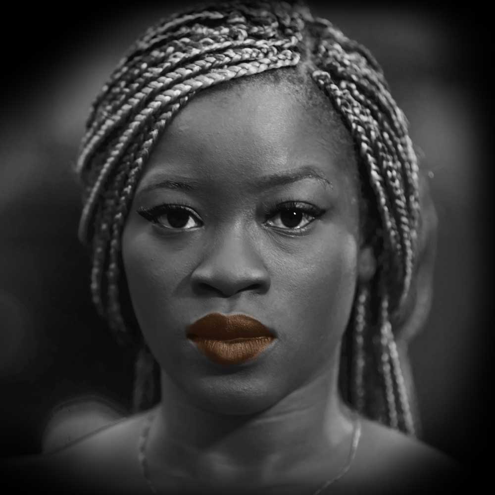 Tela para Quadros Retrato Belssima Mulher Africana com Tranas - Afic9005