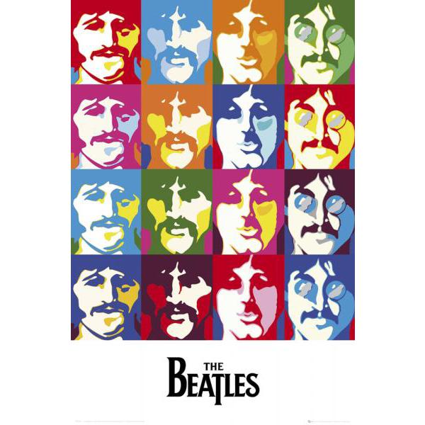 Gravura para Quadros The Beatles Colors Lp1274 - 60x90 Cm