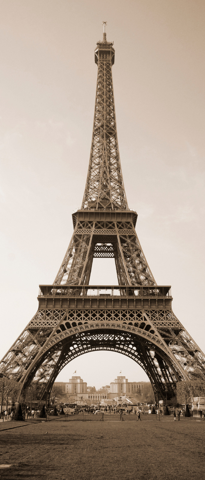 Impresso em Tela para Quadros Torre Eiffel - Afic6931 - 70x140 Cm