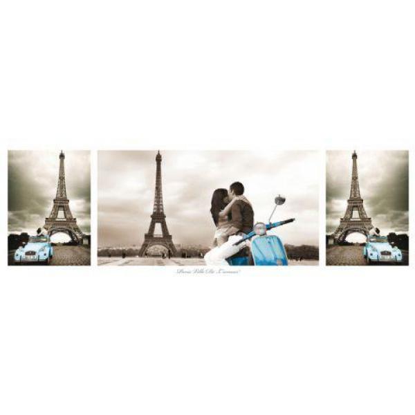 Gravura Paris Romance para Quadros Md0224 - 90x30 Cm