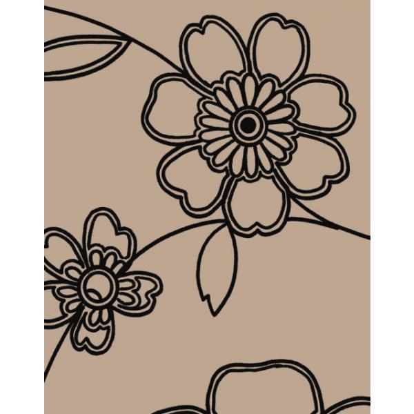 Gravura para Quadros Esboo Floral - 099114 - 20x25 Cm