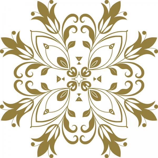 Gravura para Quadros Mandala de Flores - Afi4472