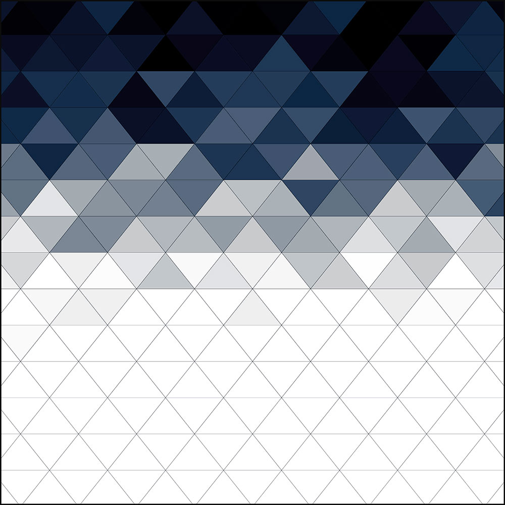 Gravura para Quadros Geomtricos Mosaico Tringulos Tons Escuros - Afi13468