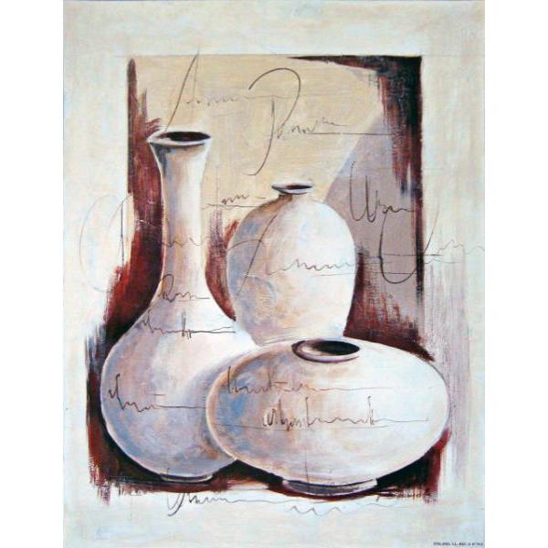 Gravura para Quadros Trio Vasos Decorativos 2107014 - 24x30 Cm