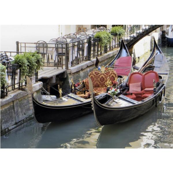 Impresso em Tela para Quadros Paisagem Barcos de Veneza - Afic3272