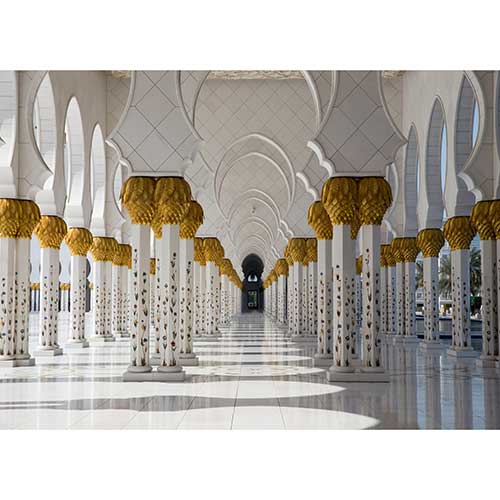 Tela para Quadros Pilares Arcos Emirados Arabes - Afic18325