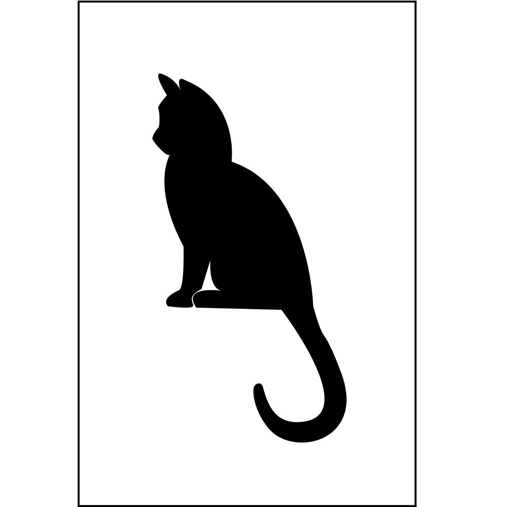 Gravura para Quadros Belíssimo Gato Preto Supersticioso - Afi6495