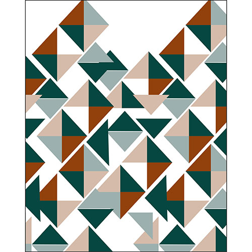 Tela para Quadro Decorativo Diversos Tringulos Colorido - Afic18634