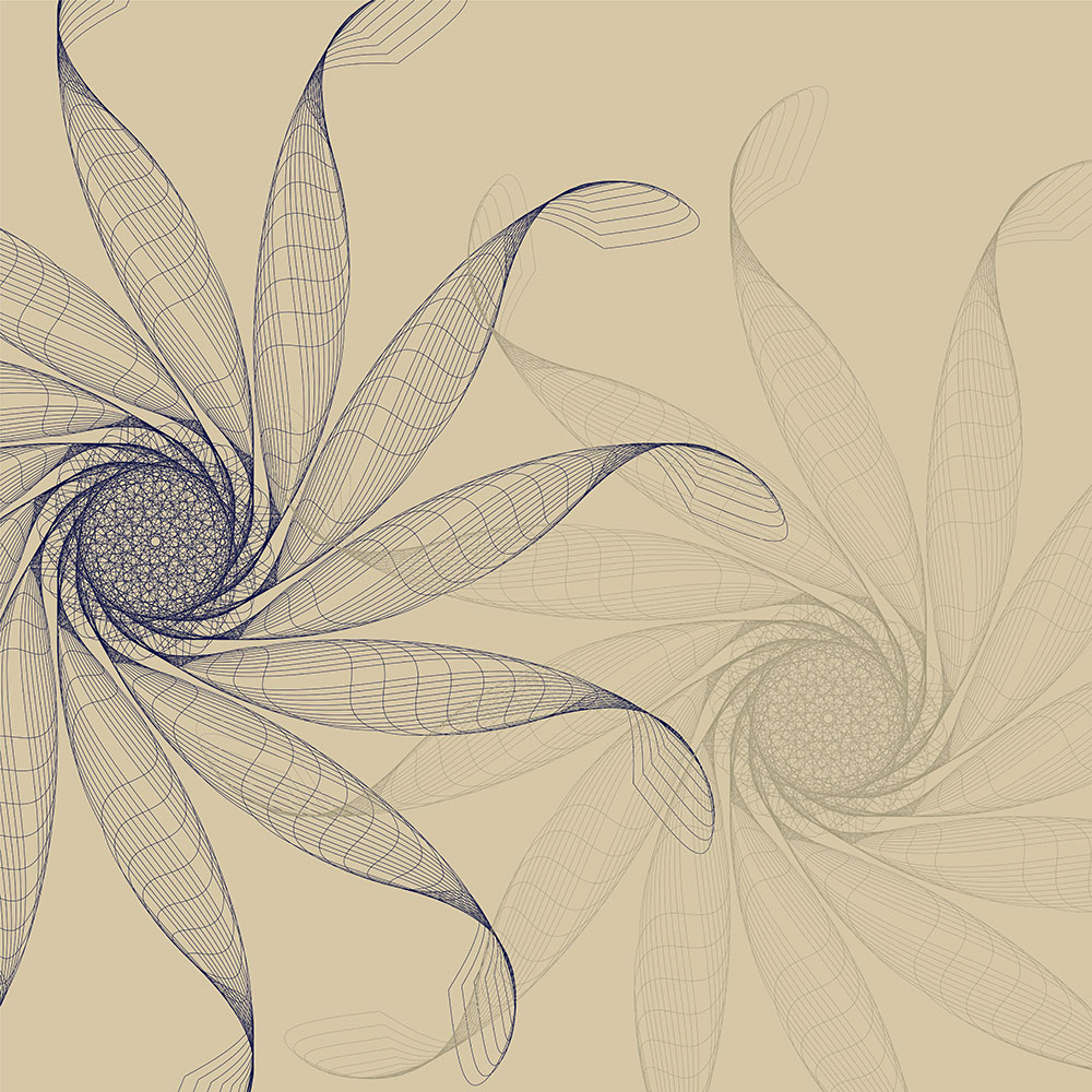 Gravura para Quadros Floral Desenhada Sombra - Afi13690