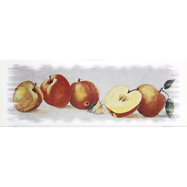 Gravura para Quadros Frutas Maas Vermelhas - Ncn3300/2 - 70x25 Cm