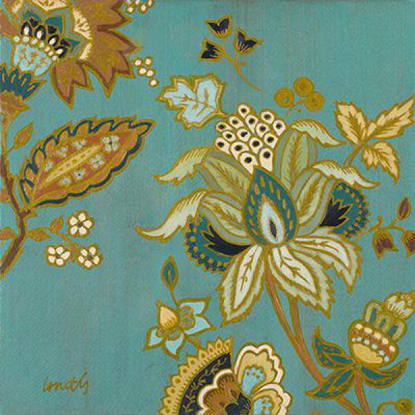 Gravura Paea Quadros Floral Europeu Vintage - 7972-24 - 60x60 Cm
