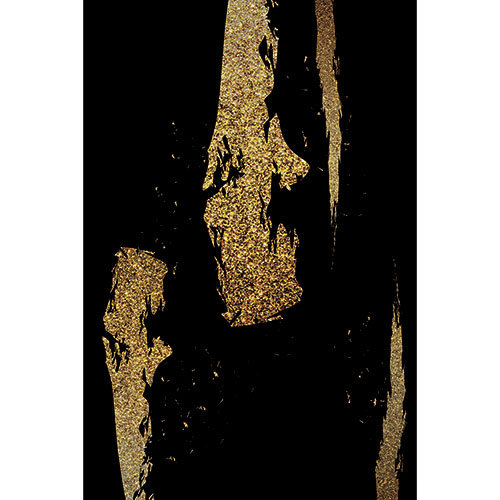 Tela para Quadros Abstrato Tons Preto e Dourado - Afic17464