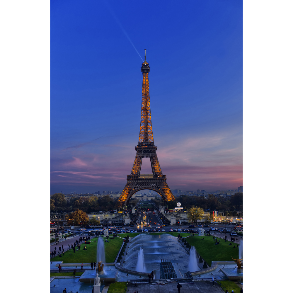 Tela para Quadros Noite Torre Eiffel Por Dorival Moreira - Aficdm045